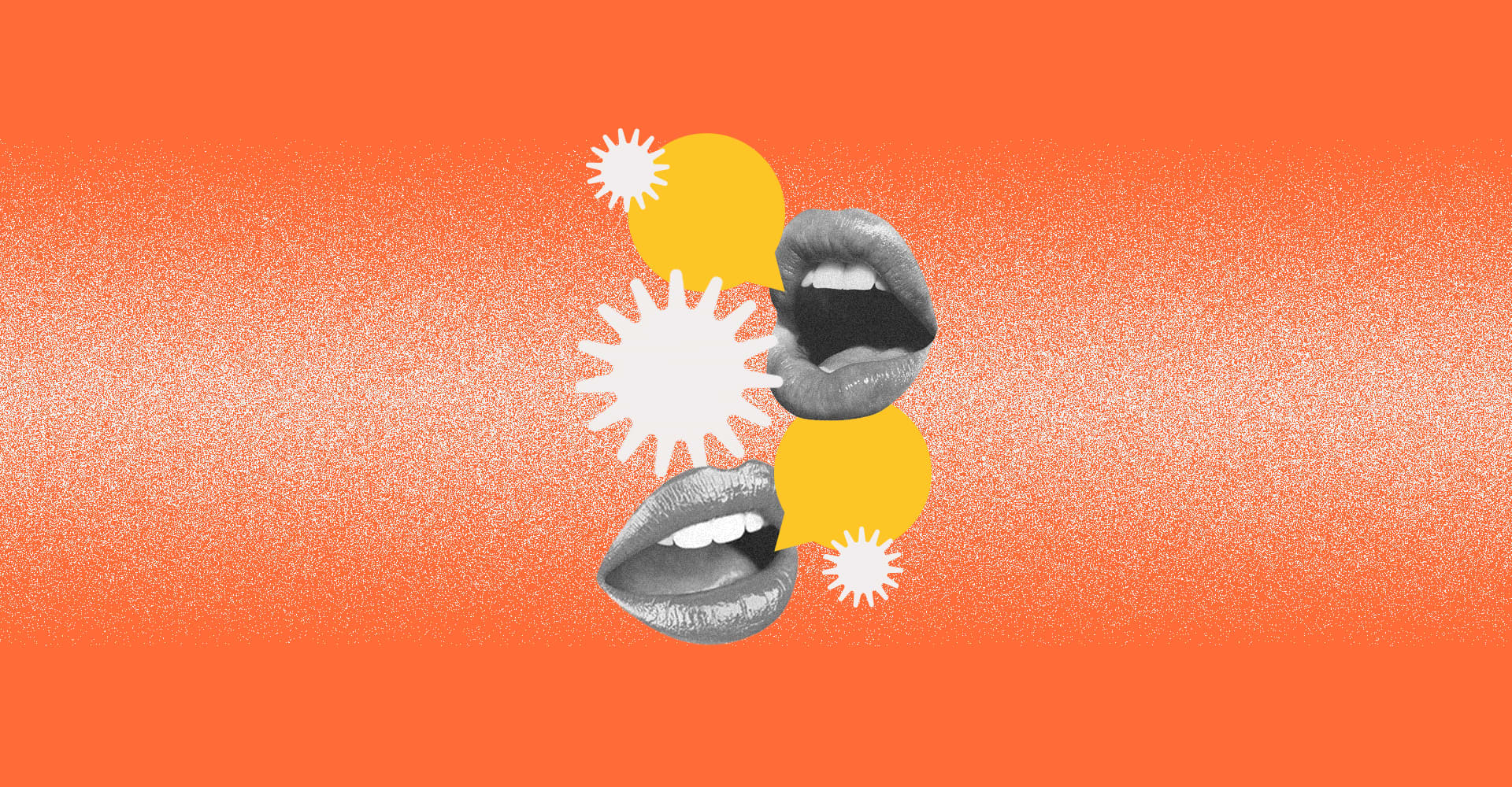 Mouths with empty speech bubbles